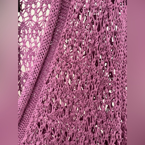 🌸 Pretty Purple Open-Knit Cardigan – Coldwater Creek (L) 🌸 - Picture 9 of 12